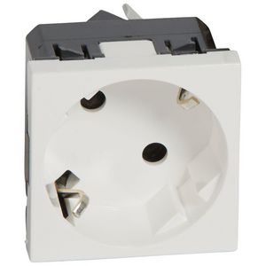 Wandcontactdoos 1voudig kv 45gr.steek 2 modulen wit Mosaic
