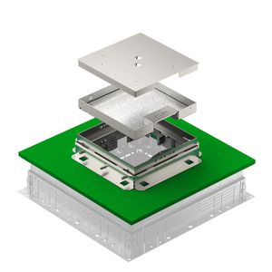 Vloercassette rechthoekig snoeruitlaat RVS
