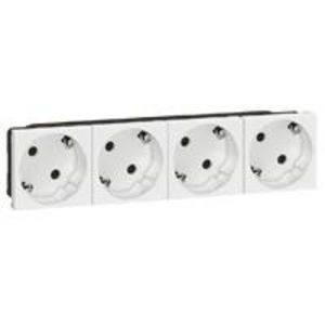 Wandcontactdoos 4v kv 45gr. steek 8 modulen wit Mosaic