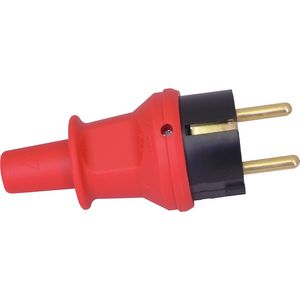 Stekker RA PVC CEE 7/VII IP44 rood VVE=5