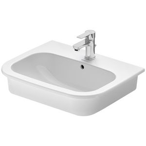 D-CODE #033754 inbouwwastafel 545mm wit met kraangat met overloop