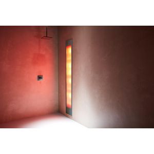 Sunshower SQUARE inbouw DELUXE Organic Grey 32x187x16,5cm Infrarood+UV