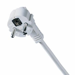 Aansluitsnoer 90°C H03V2V2-F 3G0,75 wit 300cm