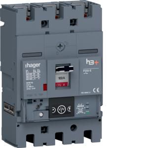 Vermogensautomaat h3+ P250 Energy 3P3D 100A70kA boutaansl.