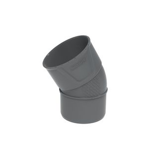 PVC+ lijm bocht 30° grijs 125mm mof/spie