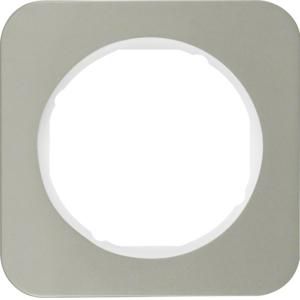 Afdekraam 1-v berker R.1 edelstaal/polarwit