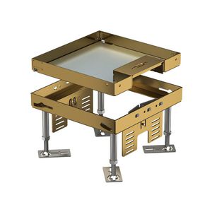Vierkante cassette met snoeruitgang 200x200mm Messing