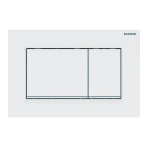 Bedieningsplaat 2-toets Sigma20 SQUARE (voorheen Sigma30) 2-toets plaat+toetsen: wit designstroken: wit mat