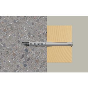 Constructieplug SXR 10x100 T verz. kop RVS A4 VVE=50