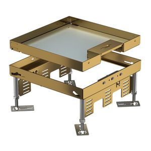 Vierkante cassette met snoeruitgang 243x243mm Messing