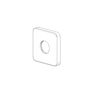 Rozet v. regendouche Wand 64x64x9mm chr