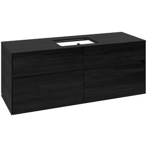Wastafelonderkast Collaro 1400x548x500mm Black Oak C116B0AB