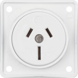 Wandcontactdoos AustraliE 15A berker Integro polarwit