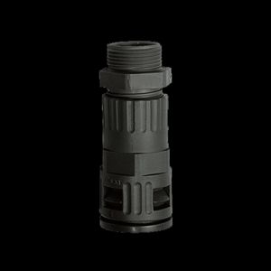 Kunststof connector PG buiten schroefdr. PG13,5 zwart VVE=20