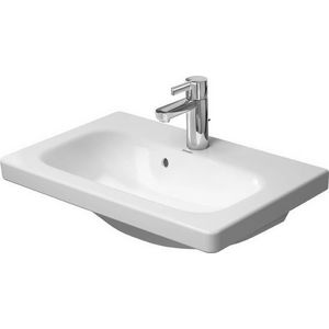 DURASTYLE #233763 wastafel 635mm wit met kraangat met overloop
