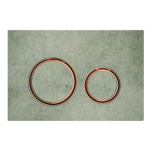 Bedieningsplaat 2-toets Sigma50 ROUND (voorheen Sigma21) 2-toets afdekplaat+toetsen: betonlook ringen+bevestigingsplaat: rood goud