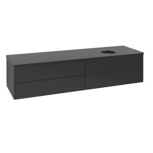 Wastafelonderkast Antao 1600x360x500mm Black Matt Lacquer L27010PD