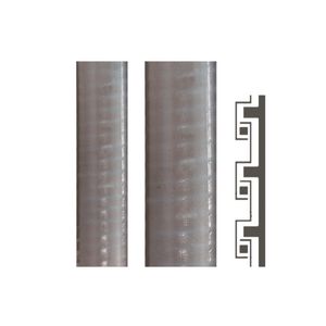 Rol a 25m. Beschermslang met PVCmant.35,5x42mm AD1.1/4 grijs