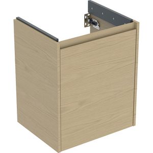 Onderkast voor wastafel 1 deur 50.4x60.6x40.4cm Breedte wastafel=55cm eik naturel / Melamine houtstructuur