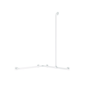 Douchegreep + verstelbare verticale stang Ø32 wit Nylon