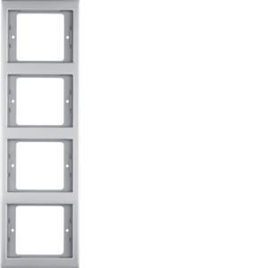 Afdekraam 4-v vert. berker K.5 edelstaal