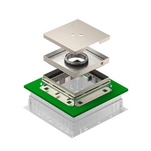 Cassette naadloze vloeren hoekig tubus 25mm BBA 243x243x83