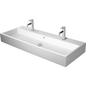 VERO AIR #235012 wastafel 1200mm wit met 2 kraangaten met overloop