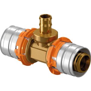 T-koppeling Q&E 20mm persaansluitingx9,9mm Q&Ex20mm persaansluiting VVE=2