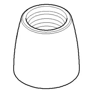 Aansluiting v. regendouche elegant 33,5x32mm chr