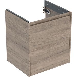 Onderkast voor wastafel 1 deur 54.6x60.6x44.6cm Breedte wastafel=60cm walnoot hickory / Melamine houtstructuur