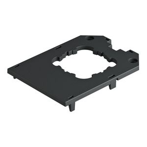 Afdekplaat voor UT34, 1 draagring 104x76x4 zwart VVE=10