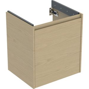 Onderkast voor wastafel 1 deur 54.6x60.6x44.6cm Breedte wastafel=60cm eik naturel / Melamine houtstructuur