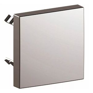 Afdekkap nikkel geborsteld voor buisonderbreker vierkant 90x90mm