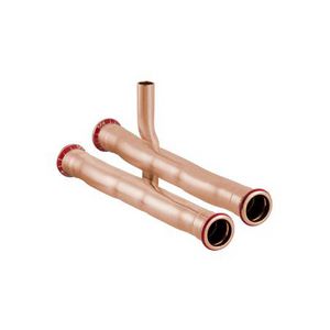 T-aansluitng tweepijps MAPRESS KOPER kruis-paar 15x15x15mm