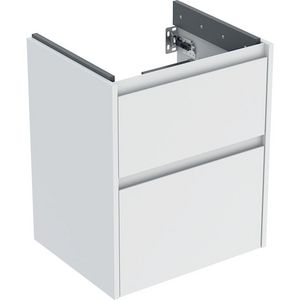 Onderkast voor wastafel 2x l 50.4x60.6x40.5cm Breedte wastafel=55cm wit / gelakt zijdemat