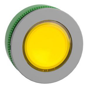 Flush mounted illum. push but. yellow Flush caps cp grey