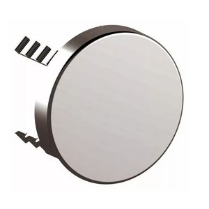 Afdekkap nikkel geborsteld voor buisonderbreker (rond) 90mm