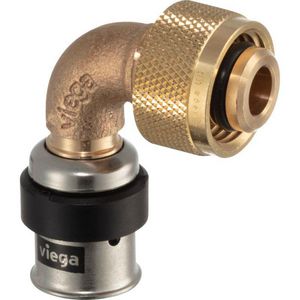 Overgangsbocht Smartpress 16x1/2"bt. Prevista Brons 6716.8