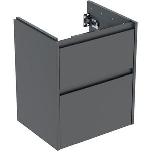 onderkast voor wastafel 2x la 50.4x60.6x40.5cm Breedte wastafel=55cm lava / gelakt zijdemat