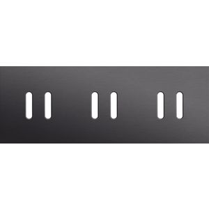 Drievoudige afdekpl. horizontaal 71mm centerafstand drie twe