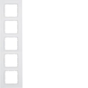 Afdekraam 5-v berker B.7 polarwit mat