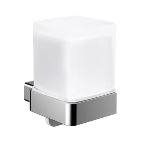 Loft zeepdispenser stolpbeker gesatineerd glas