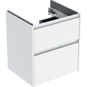 onderkast voor wastafel 2x la 54.6x60.6x44.6cm Breedte wastafel=60cm wit / gelakt zijdeglans