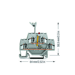 Moduleklem 2-etage LED rood grijs 280-943/281-413 VVE=50