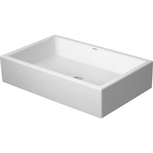 VERO AIR #235160 opzetwastafel 600mm wit zonder kraangat geslepen onderzijde