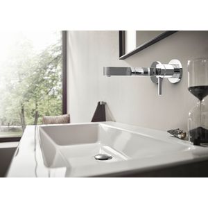 Afbouwdeel Finoris 2-gats wandmengkraan chroom sprong 169mm incl. push-open plug 1.1/4"