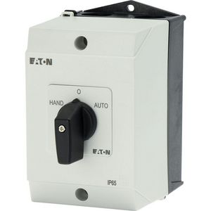 Omschakelaar 7 cont. 20A frontpl:Hand-0-Auto 45° 207115