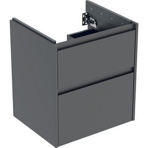 onderkast voor wastafel 2x la 54.6x60.6x44.6cm Breedte wastafel=60cm lava / gelakt zijdemat