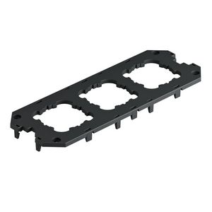 Afdekplaat voor UT4, 3 draagring 28x76x13 zwart VVE=10