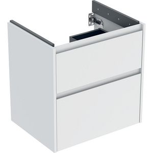 onderkast voor wastafel 2x la 59.5x60.6x44.6cm Breedte wastafel=65cm wit / gelakt zijdemat